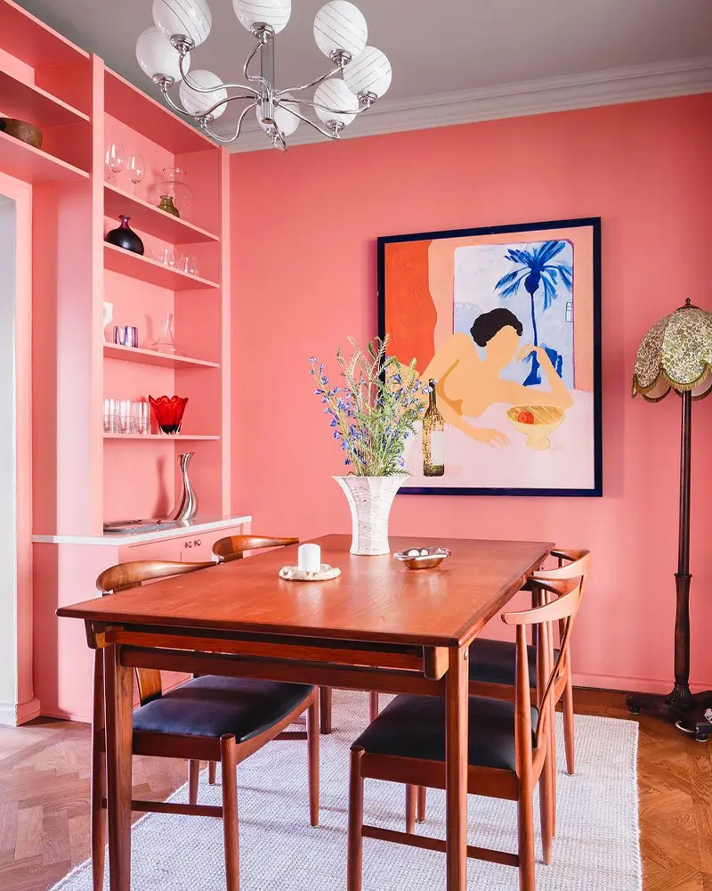 deco appartement vintage terracotta salle a manger