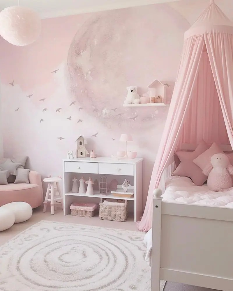 deco chambre enfant princesse classique
