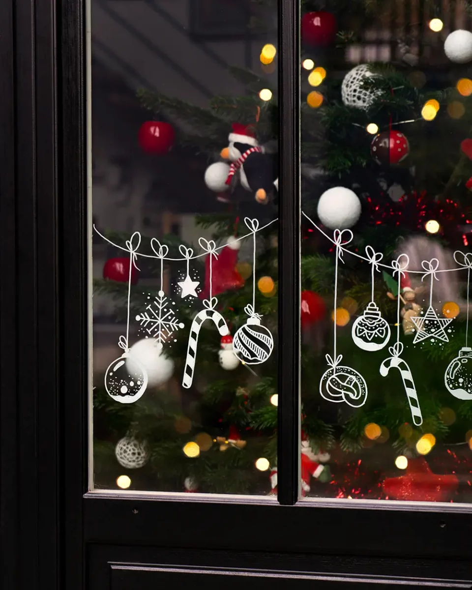 dessin fenetre diy noel