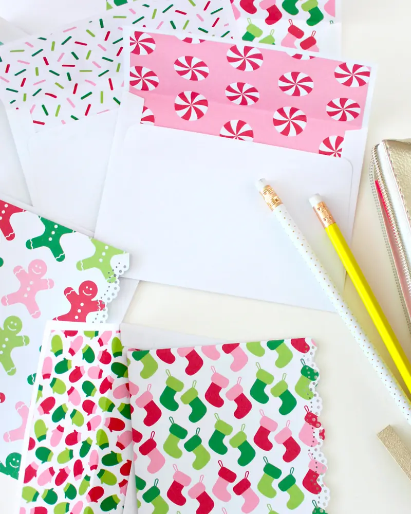 enveloppe motif noel diy