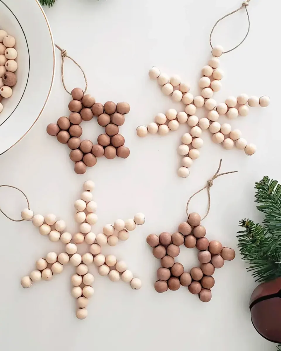 etoile noel diy perles bois