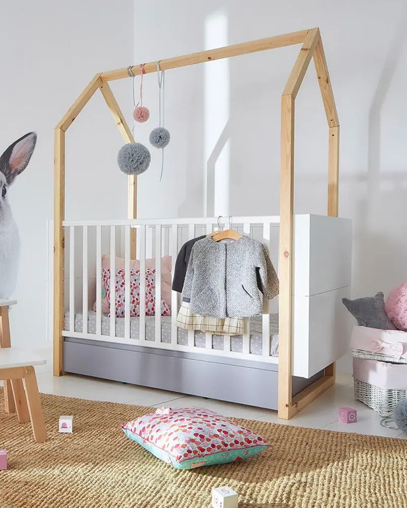 lit cabane evolutif chambre bebe