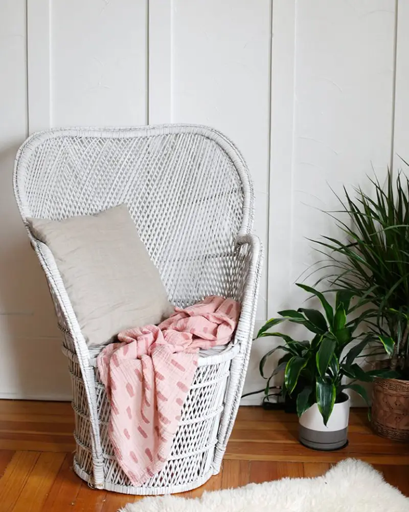 plaid moderne peint diy