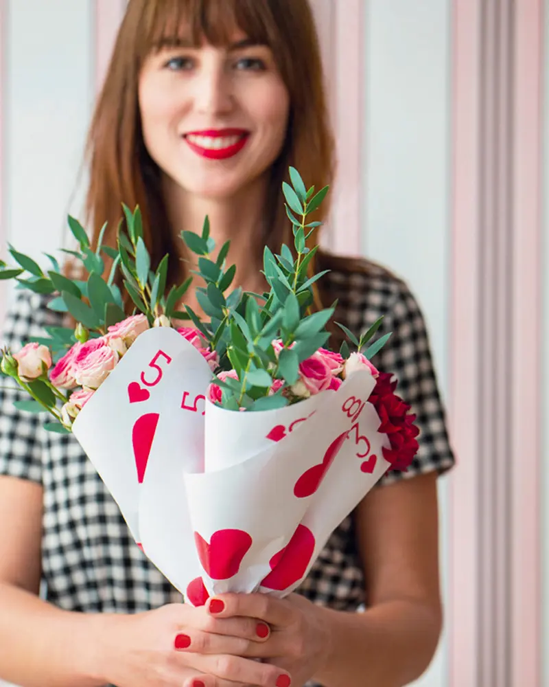 cornet bouquet fleur diy pinterest saint valentin