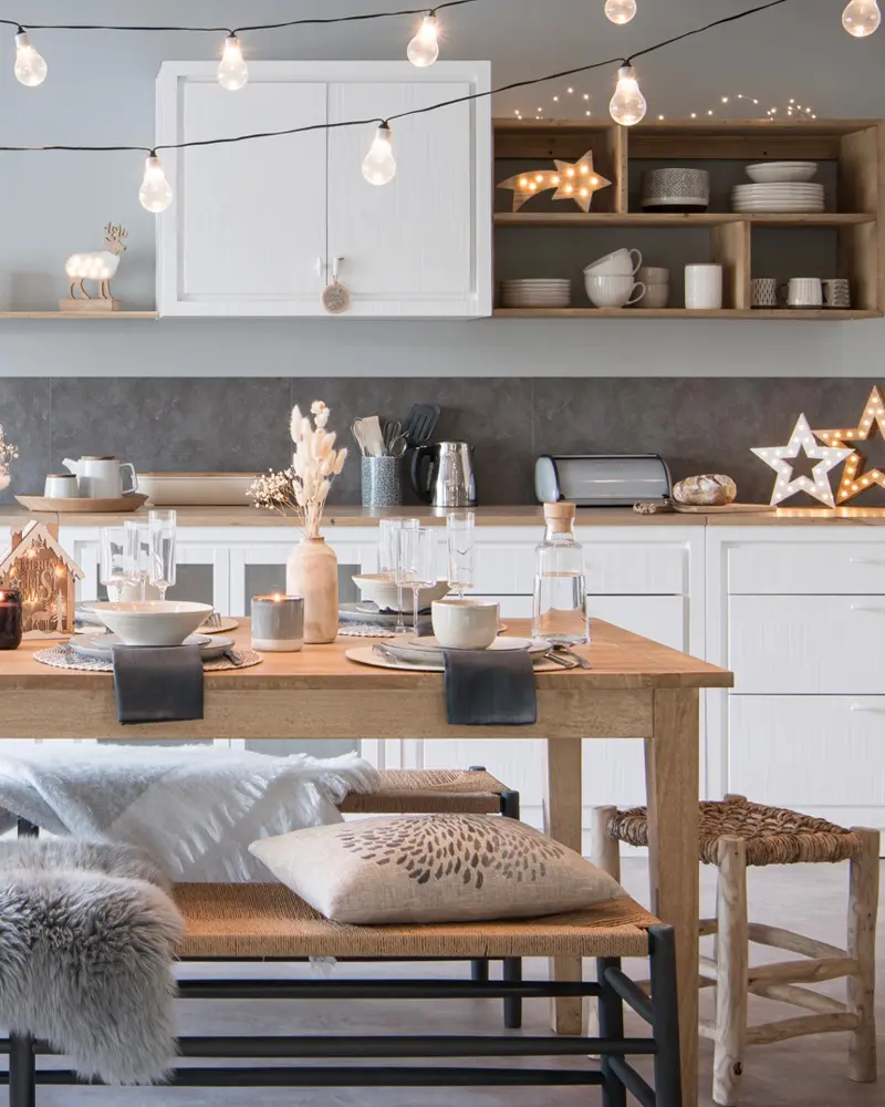 deco cuisine noel scandinave moderne