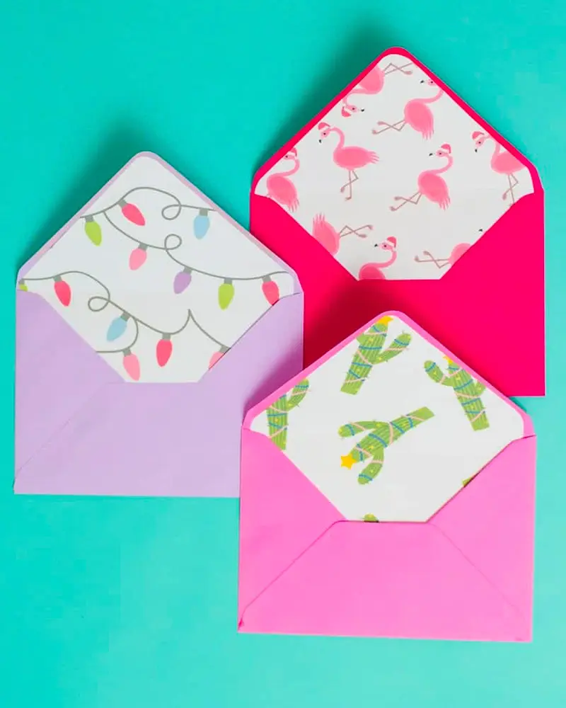 enveloppe noel diy fun coloree