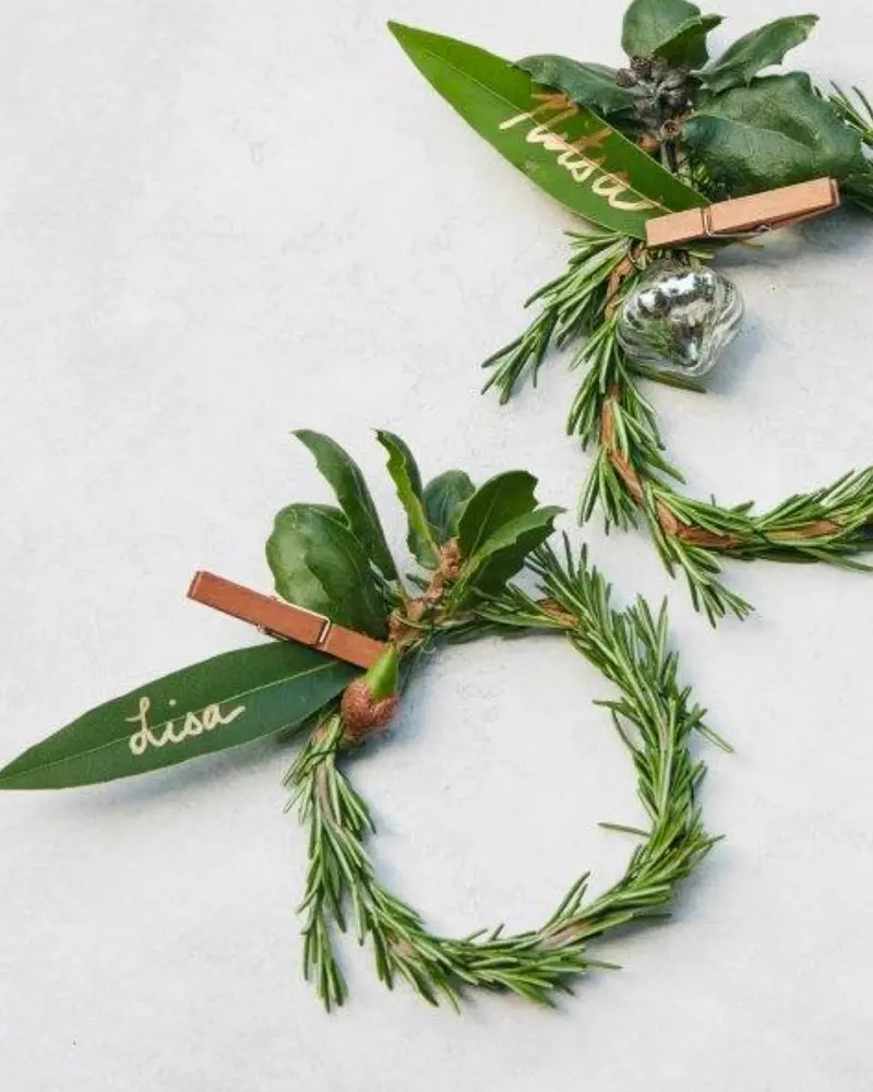 rond de serviette noel diy mini couronne