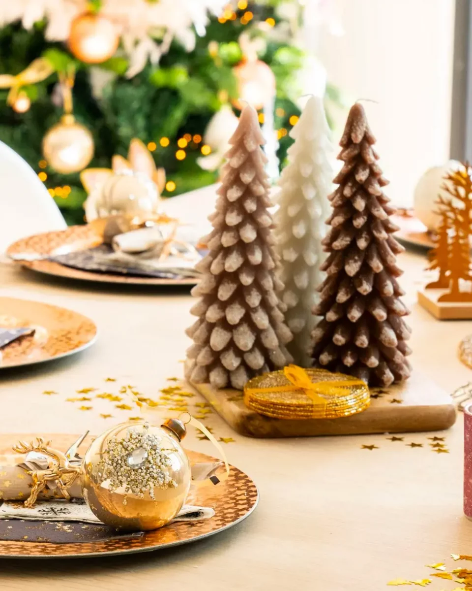 deco table noel nature dore