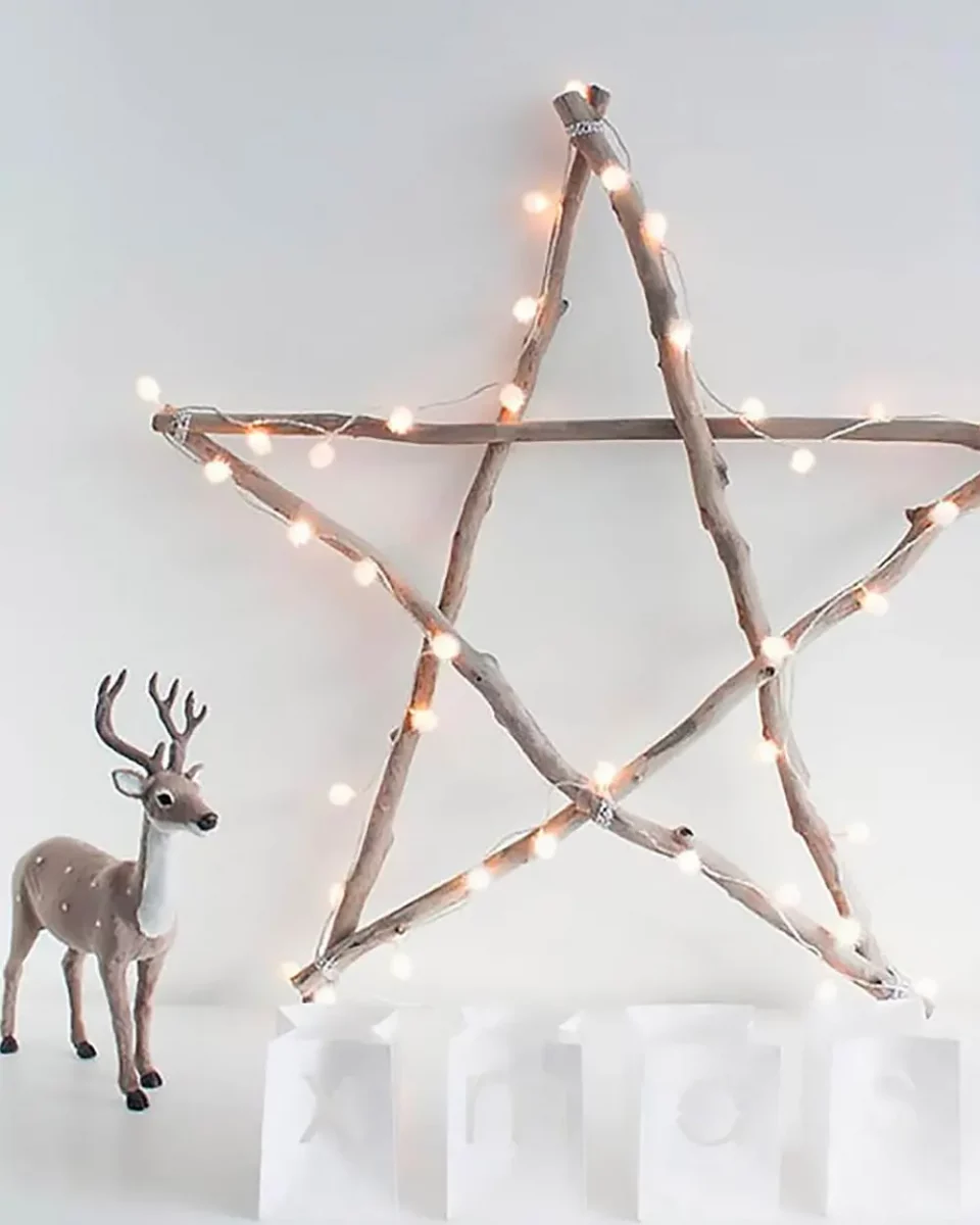 etoile noel branches bois diy