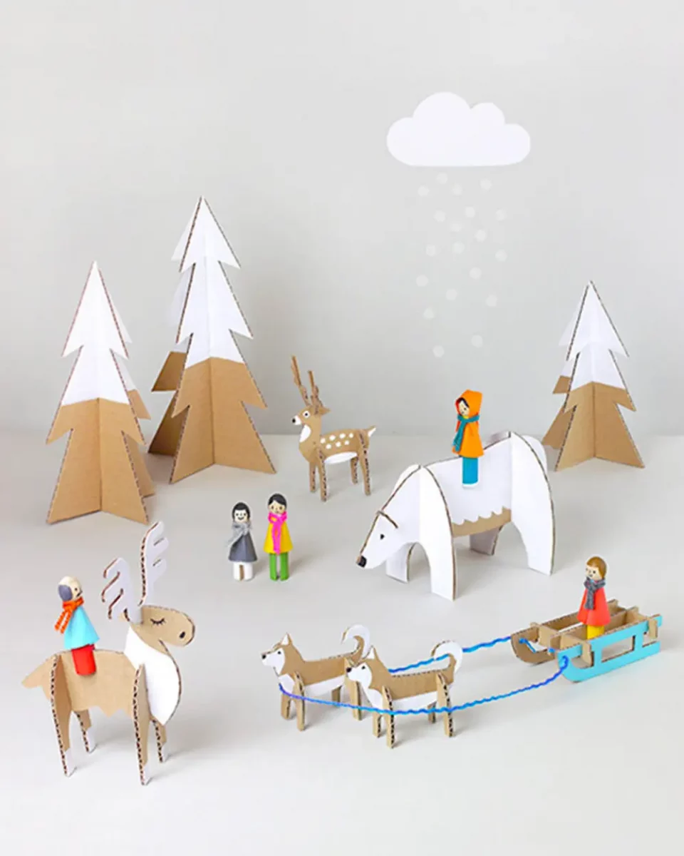 village noel carton diy