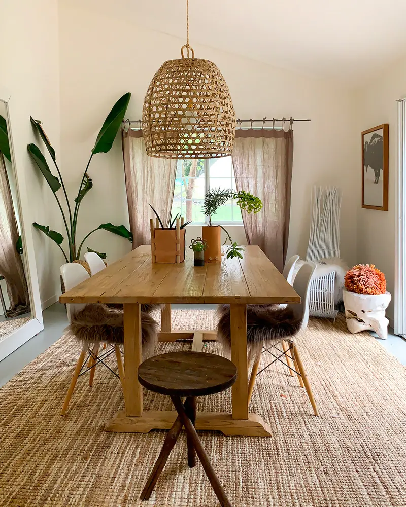 deco salle a manger nature boheme bois