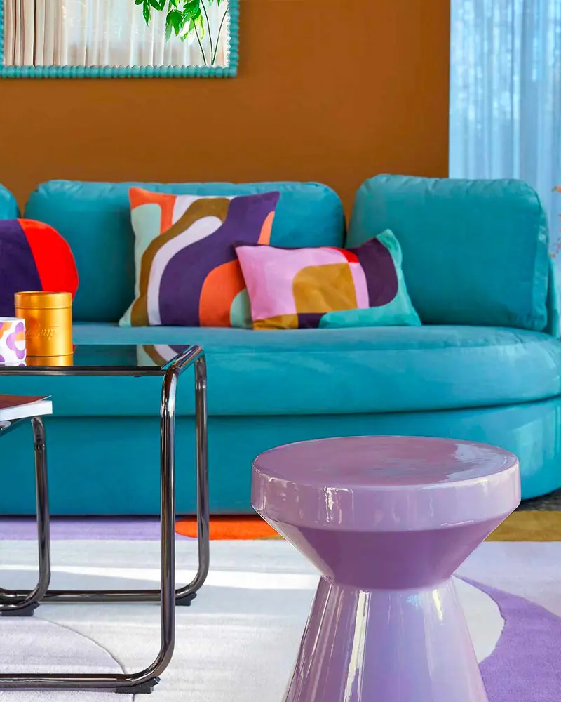 deco salon vintage colore velours