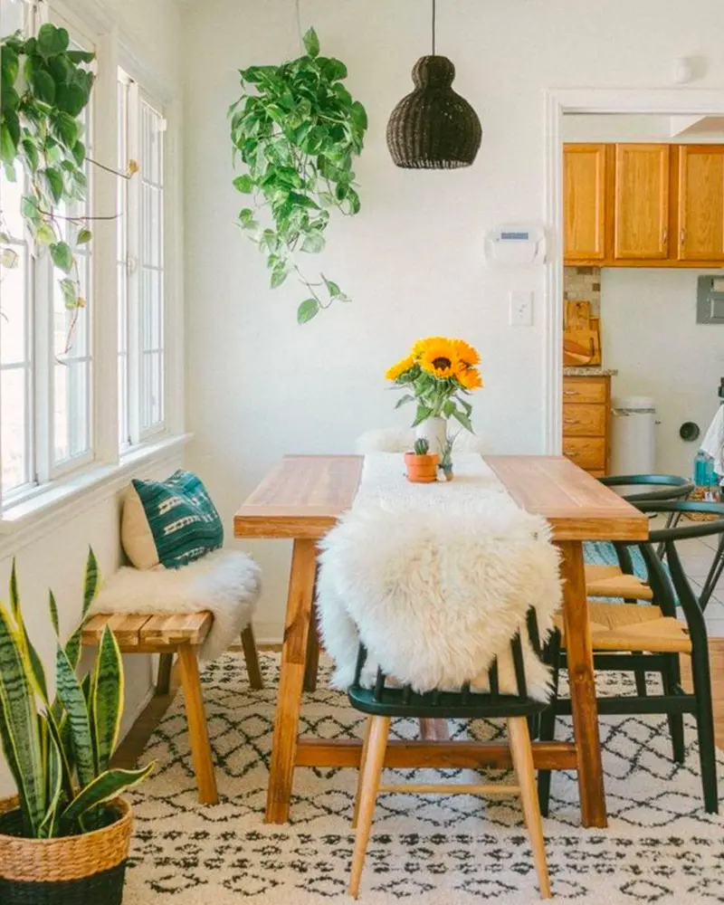 deco salle a manger nature boheme