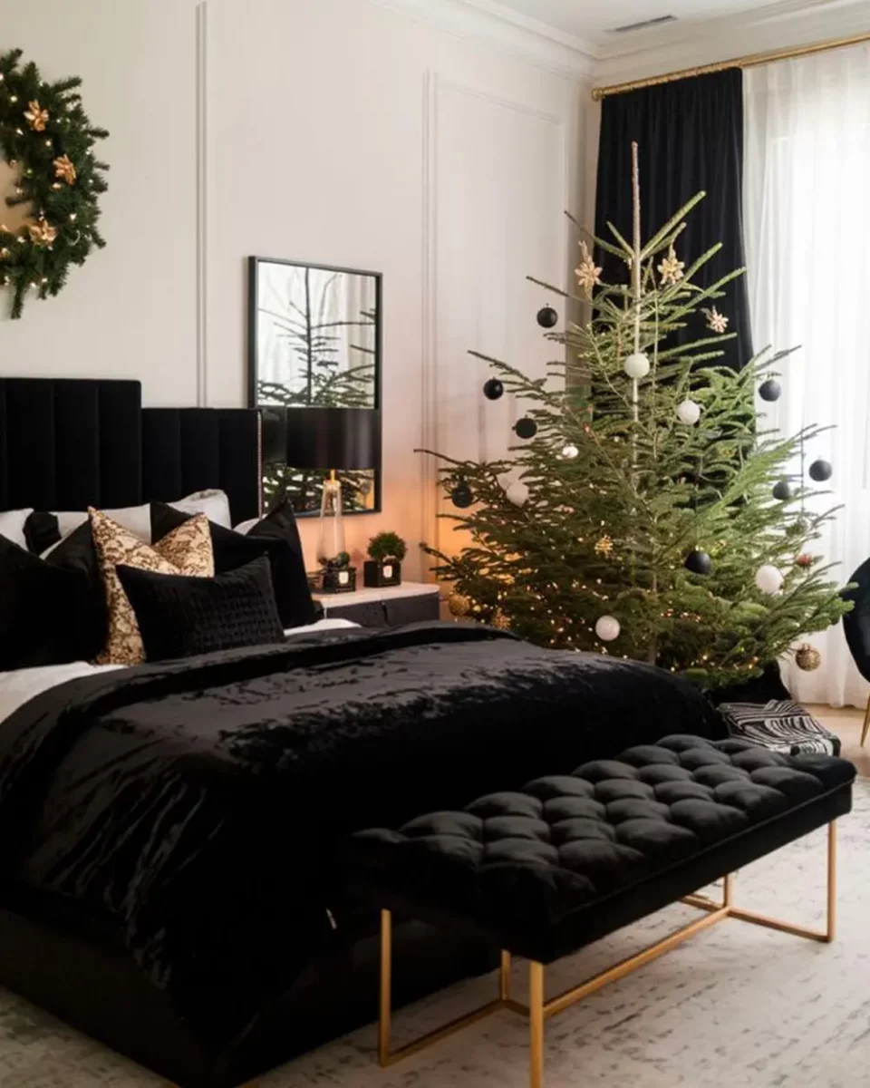 deco chambre noel noir