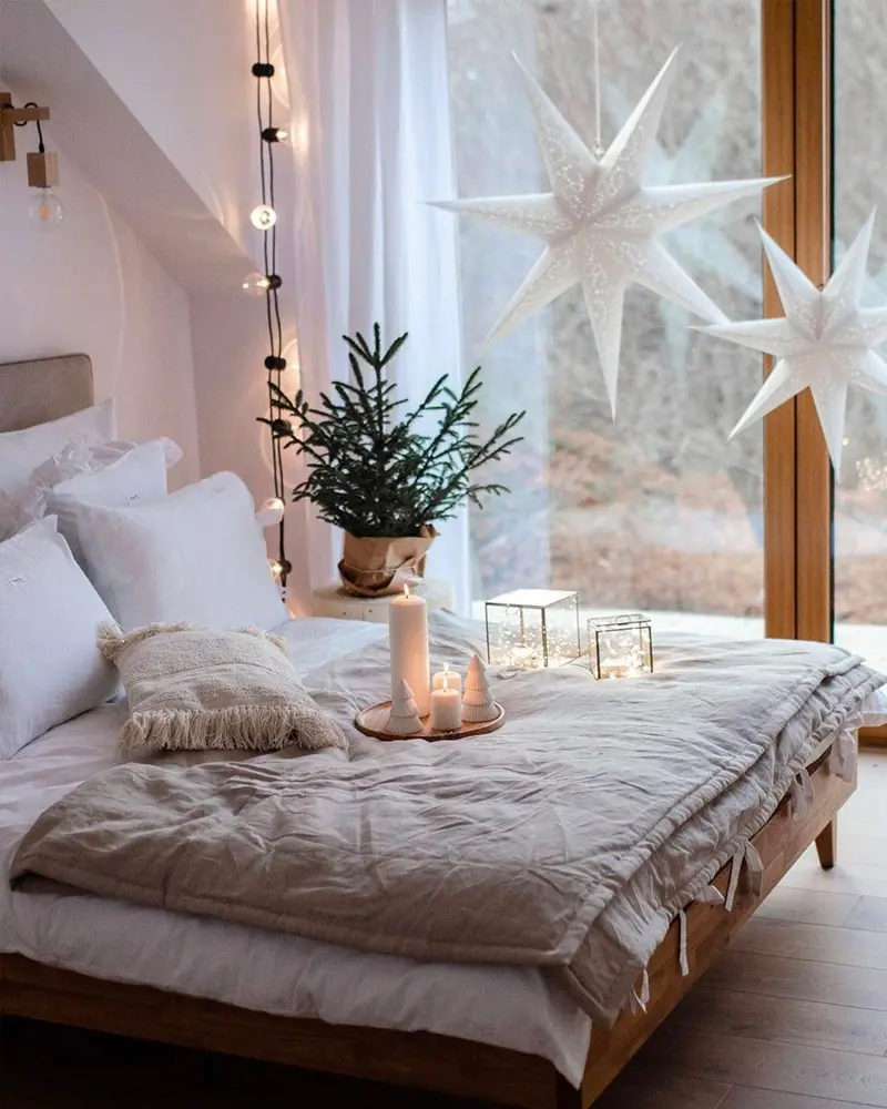 deco chambre scandinave noel