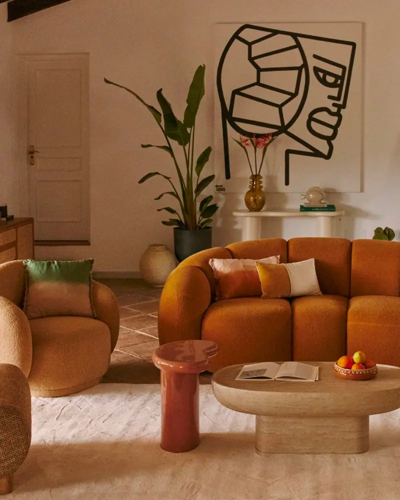 deco salon moderne velours