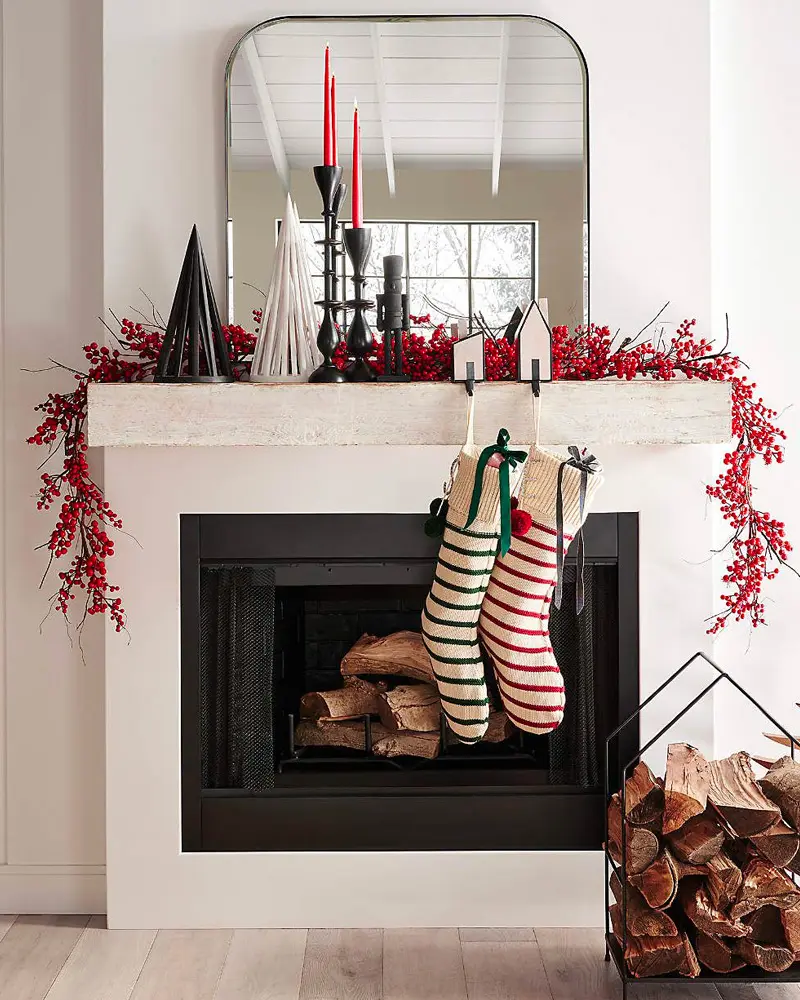 deco cheminee noel moderne scandinave