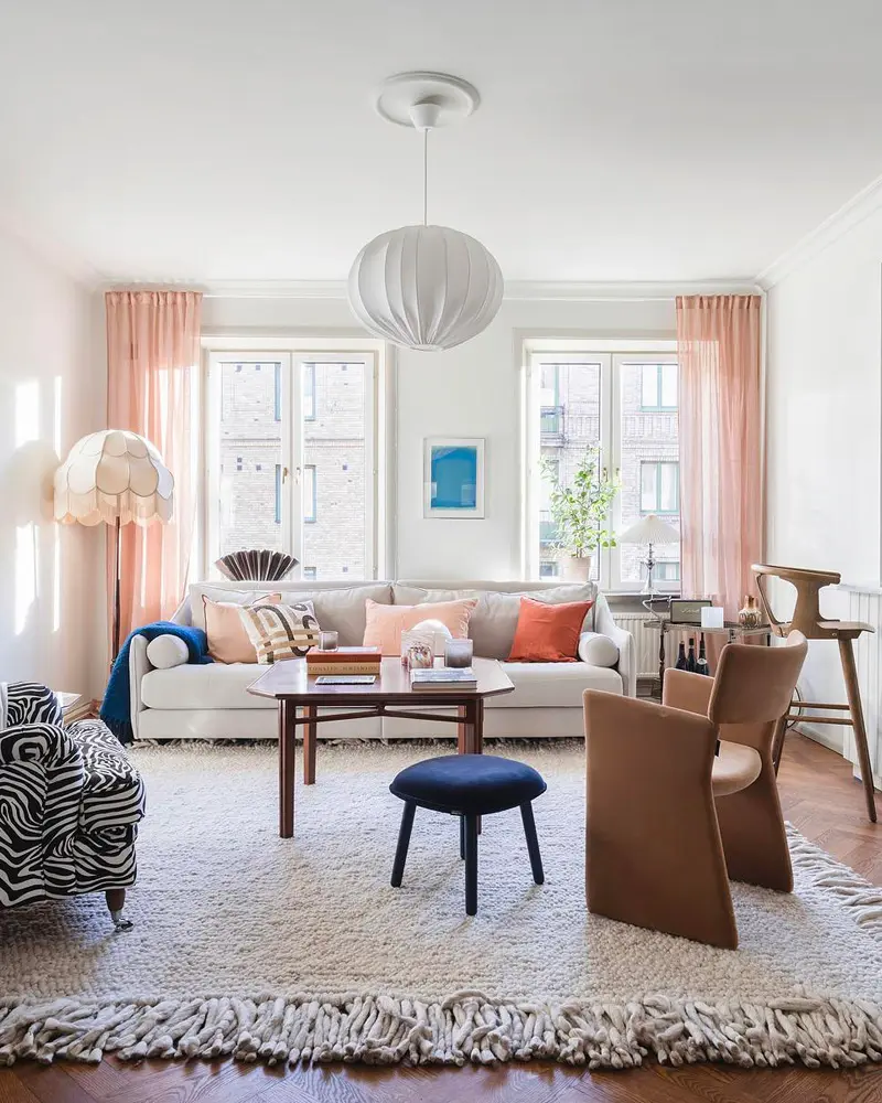 deco appartement vintage terracotta salon