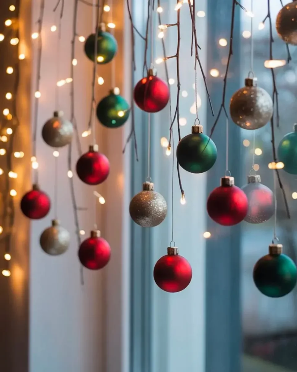 deco fenetre noel diy boule