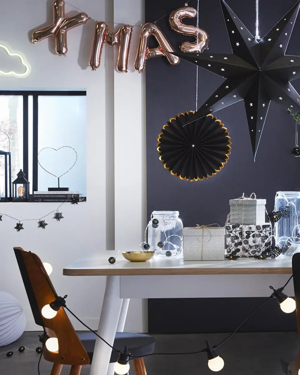 deco noel moderne noir