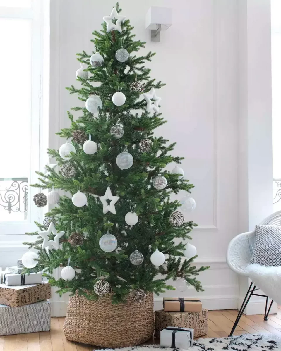 deco sapin noel blanc