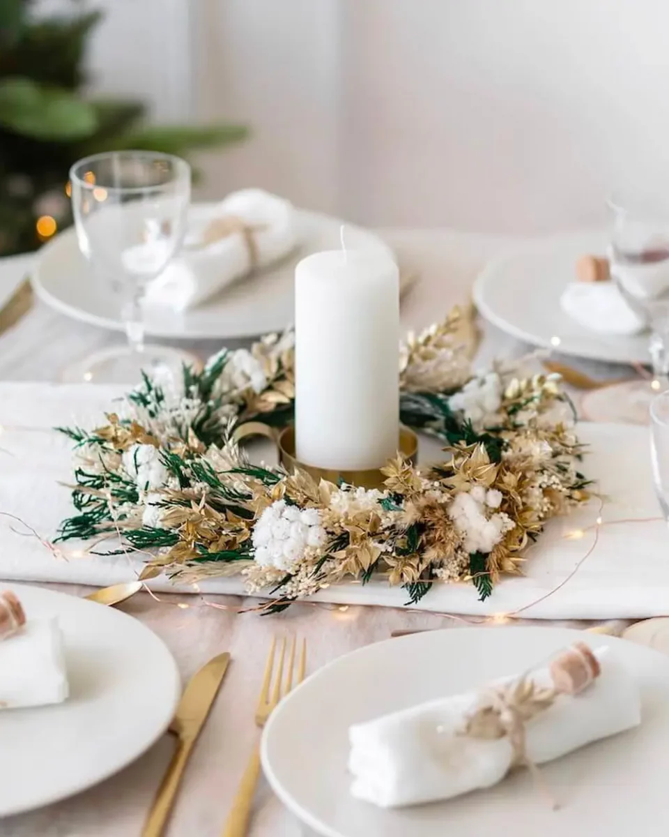 deco table noel blanc