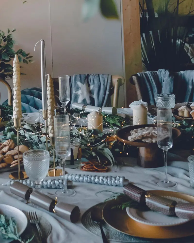 deco table noel gris