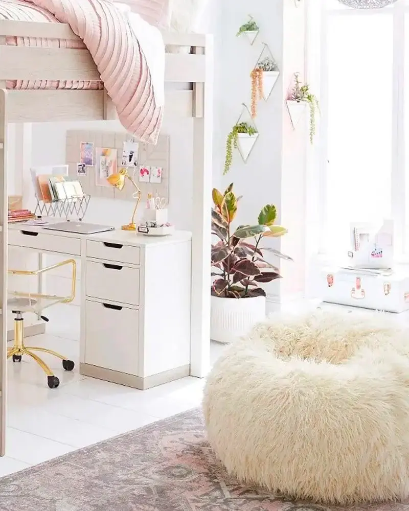 fauteuil fausse fourrure deco chambre enfant