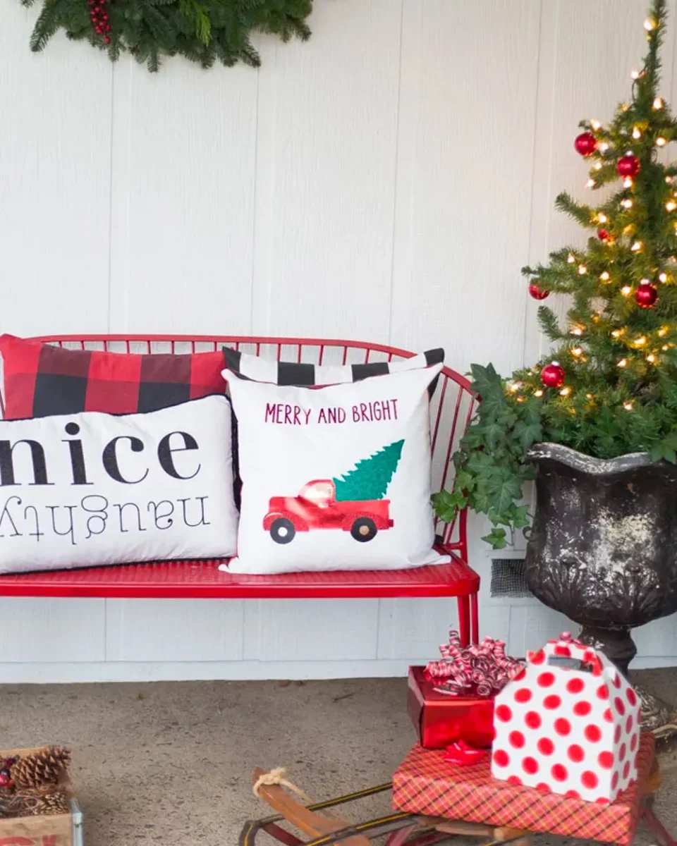 coussin noel imprime diy