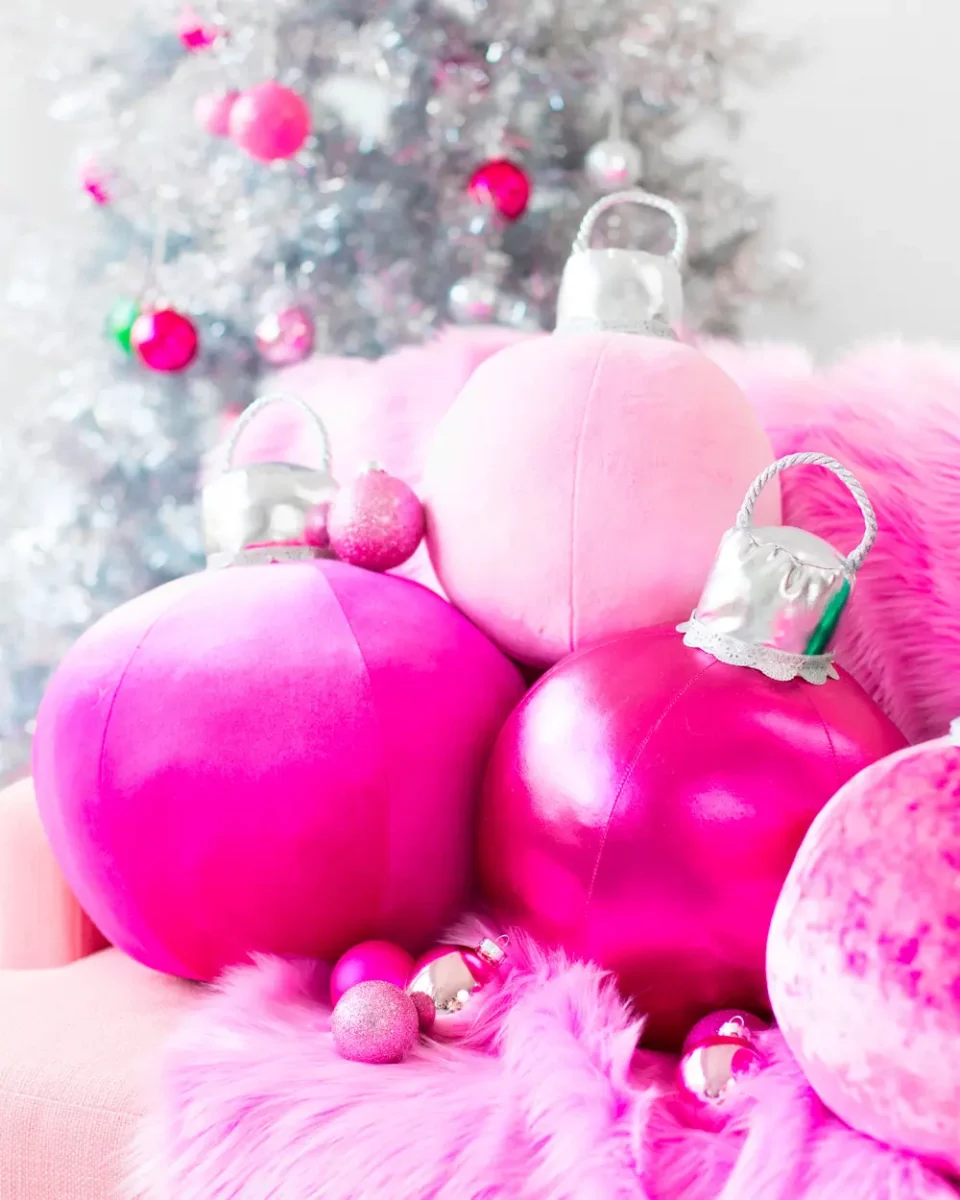 coussin boule noel diy