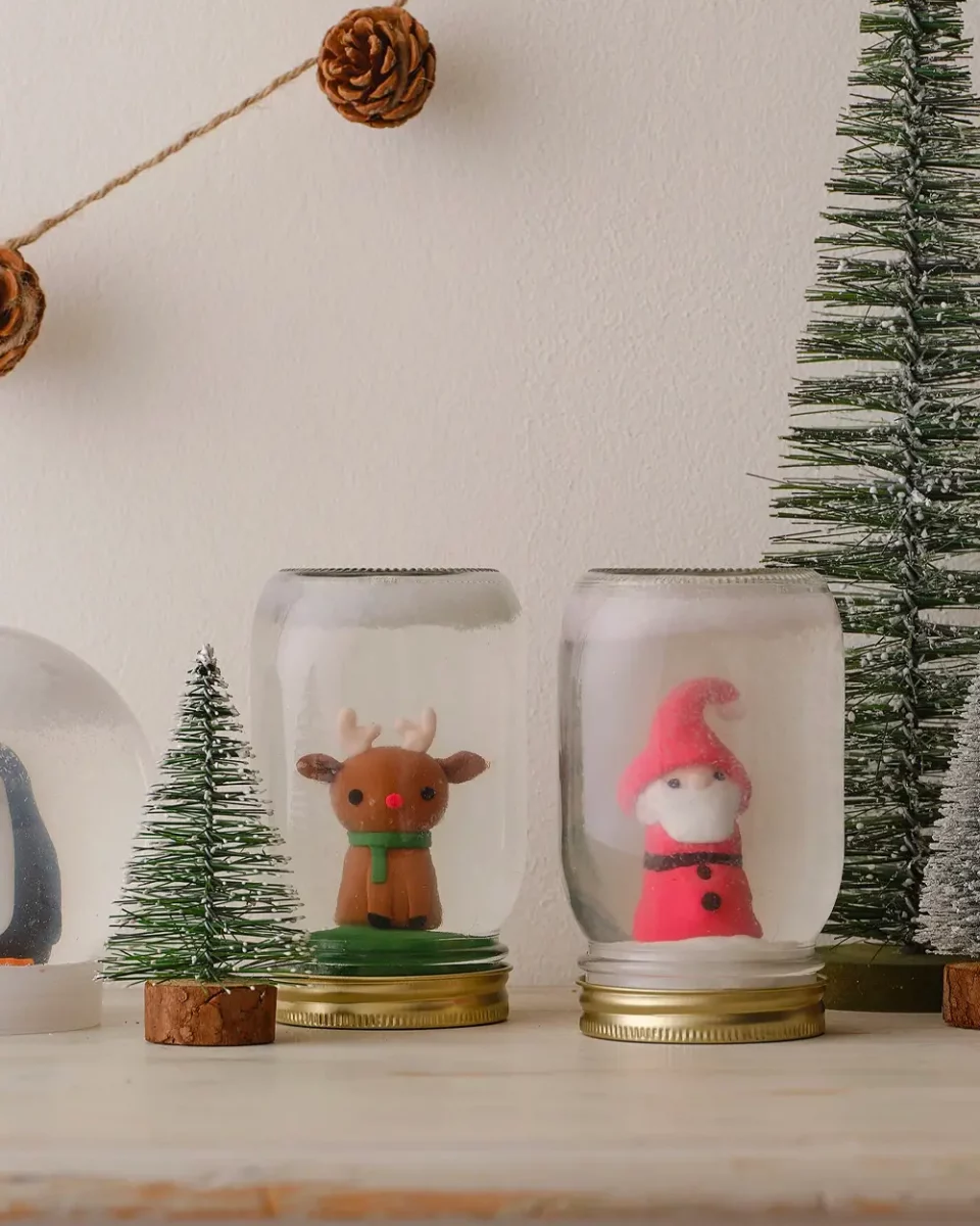 boule a neige bocal diy figurine