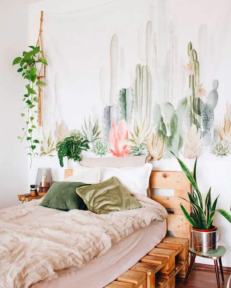 deco chambre enfant boheme vegetale