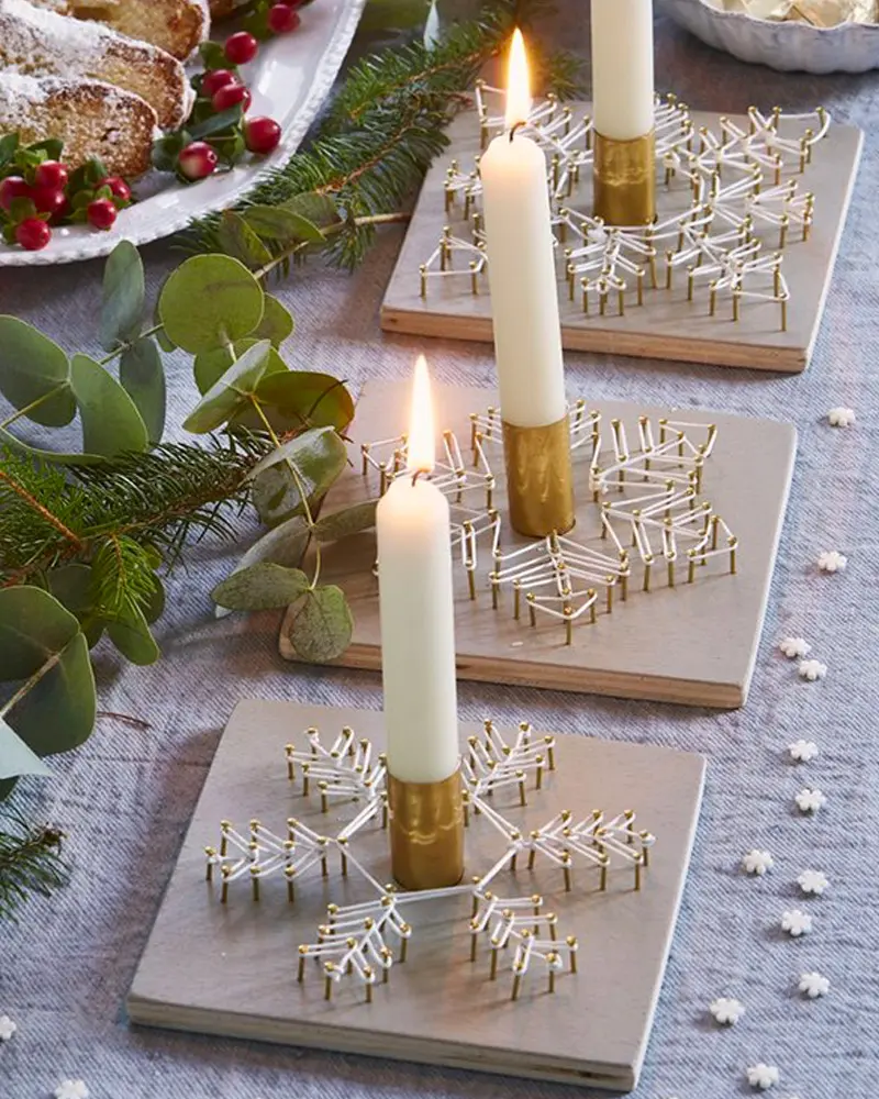 bougeoir noel diy bois fil a broder