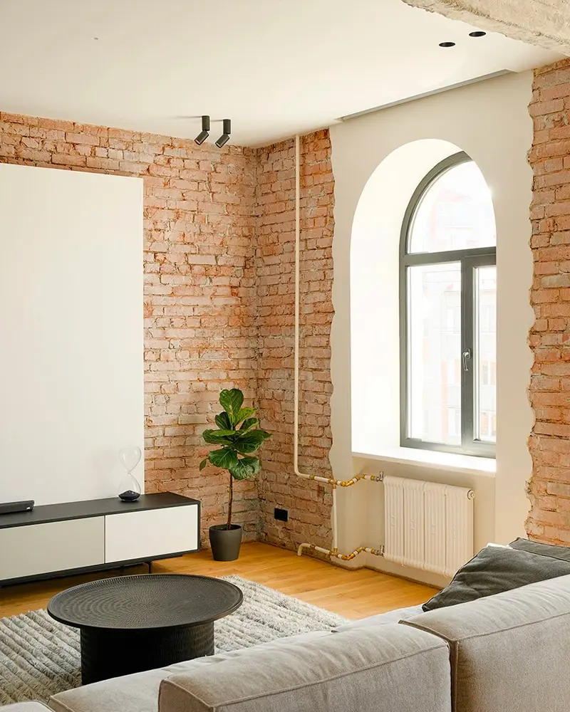 deco appartement minimaliste rouge noir salon