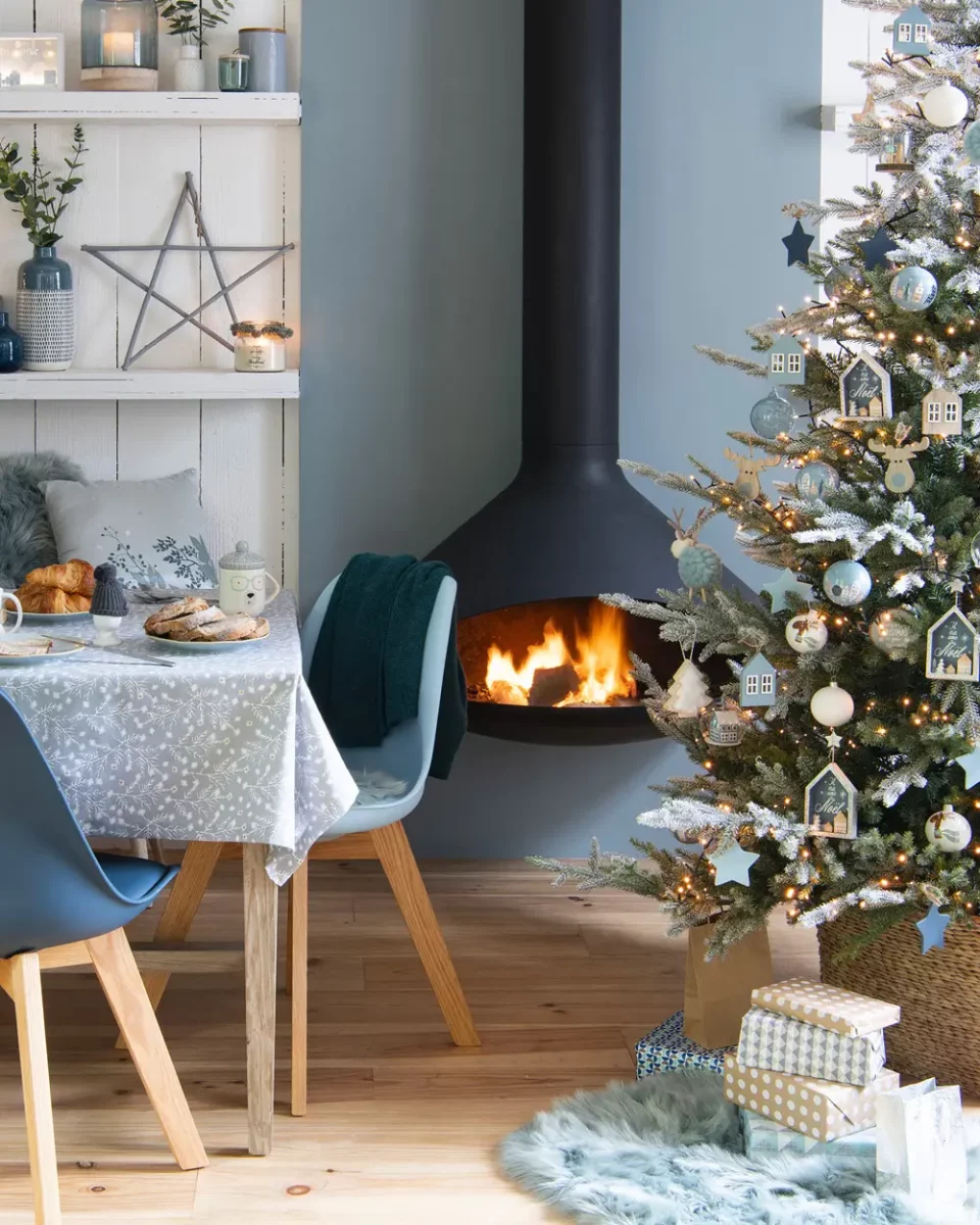 deco noel scandinave bleu