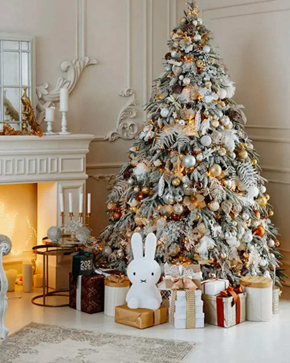 deco salon noel dore