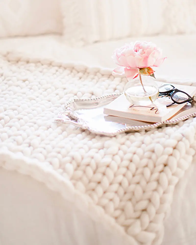 plaid tricot grosse maille diy