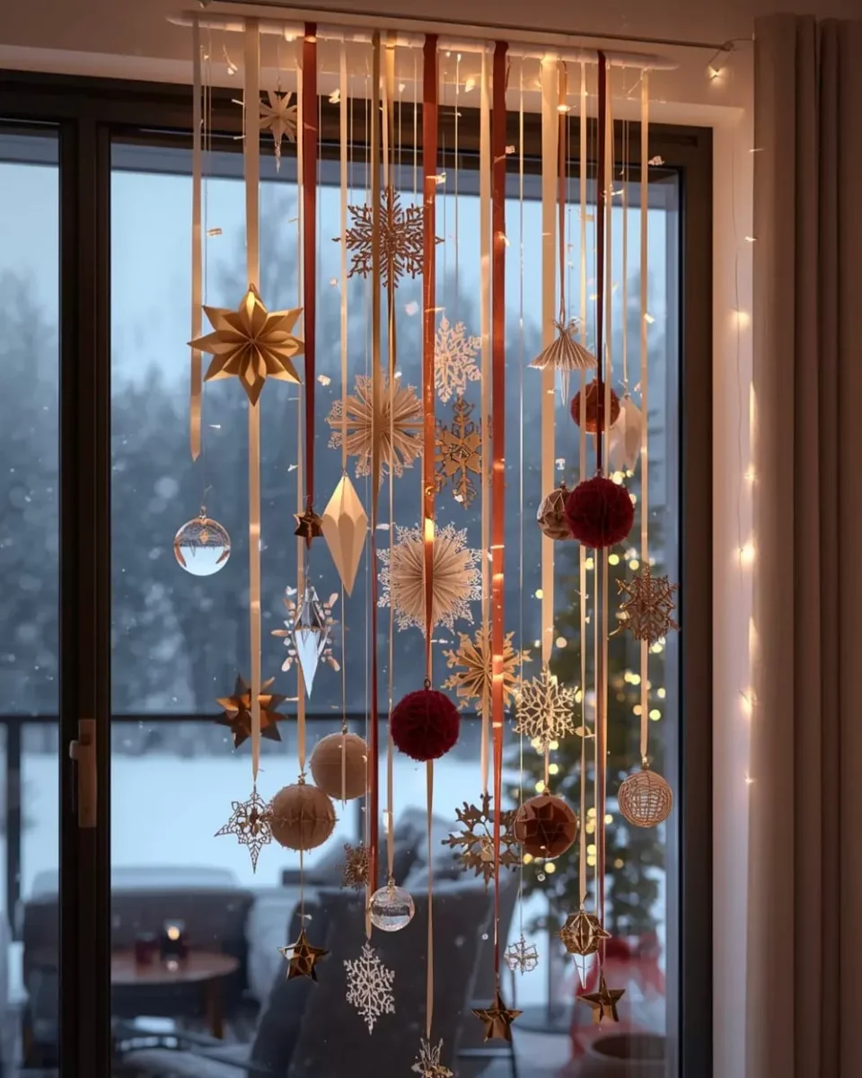 suspension diy deco fenetre noel