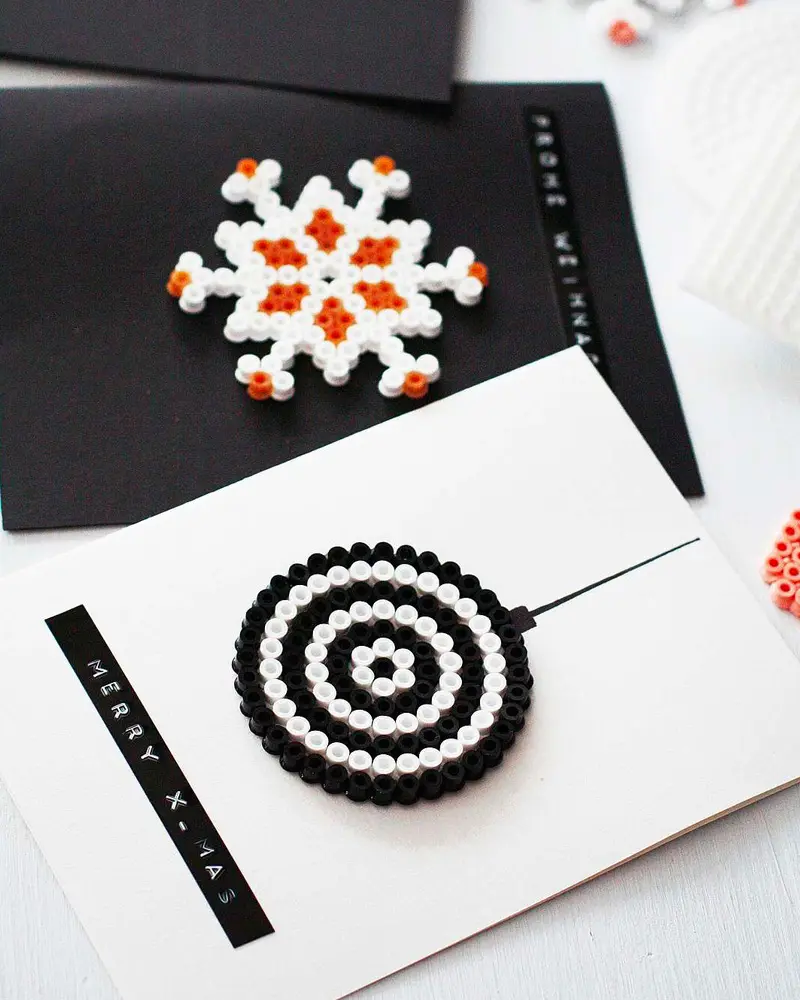 carte noel diy perles