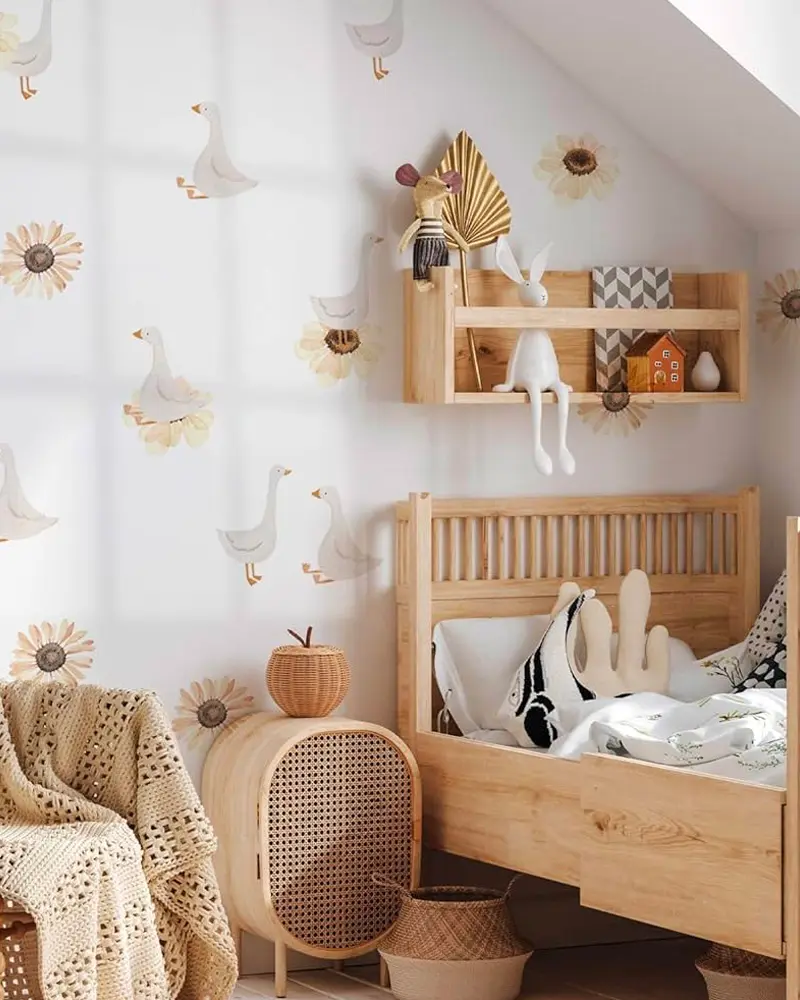 deco chambre enfant boheme bois