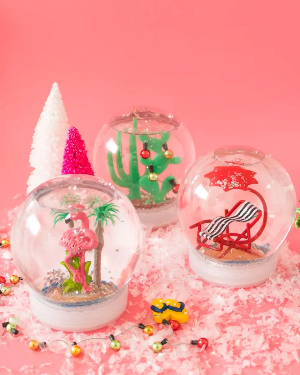 boule a neige diy coloree globe