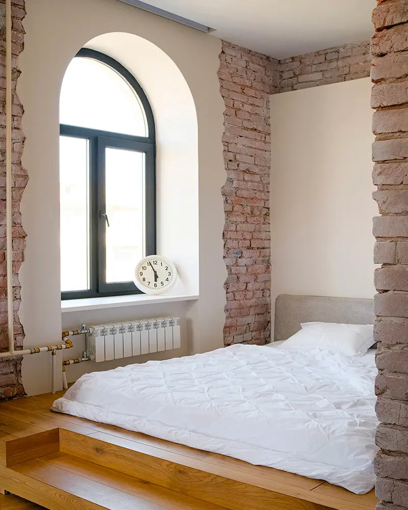 deco appartement minimaliste rouge noir chambre