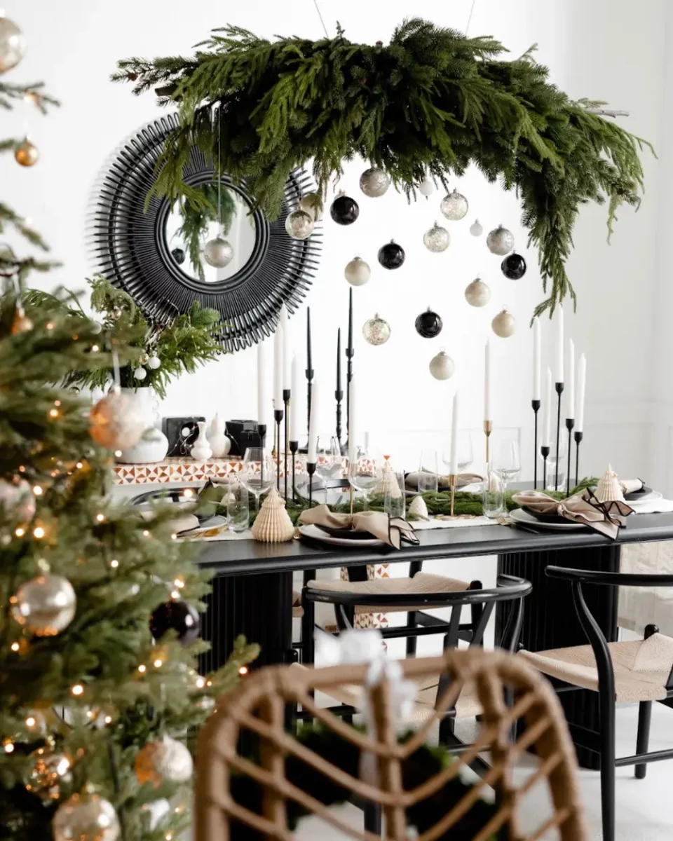 deco salle a manger noel noir