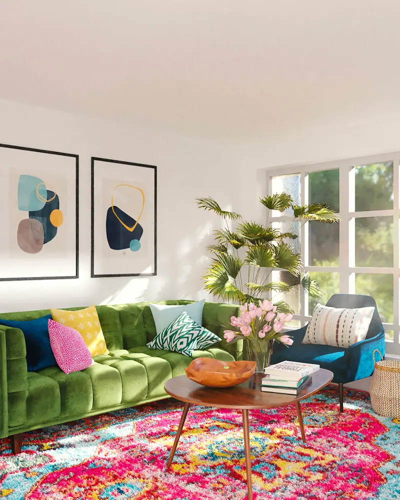 deco salon colore velours