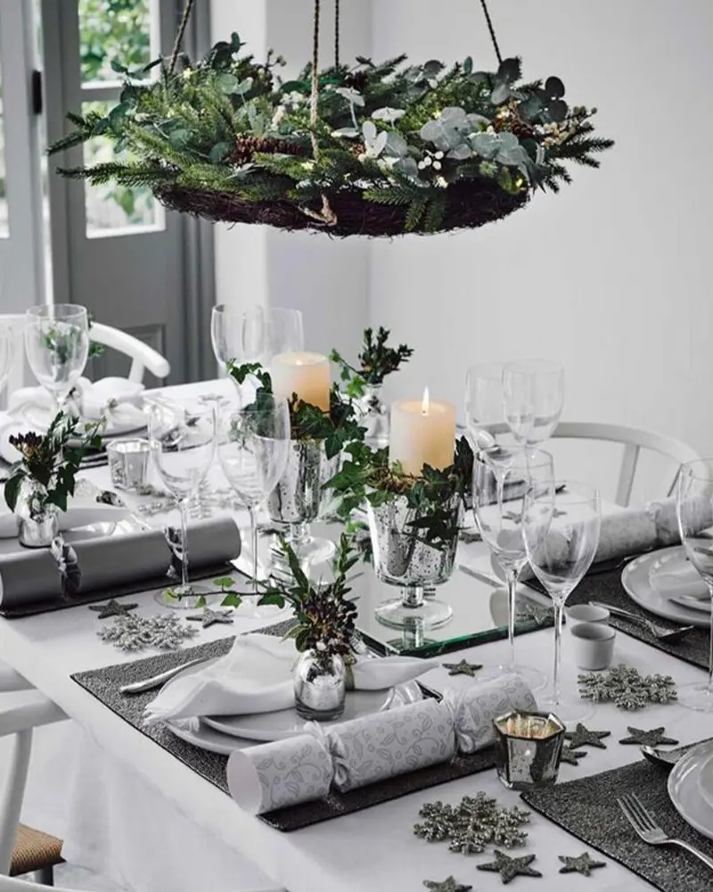 deco table noel gris