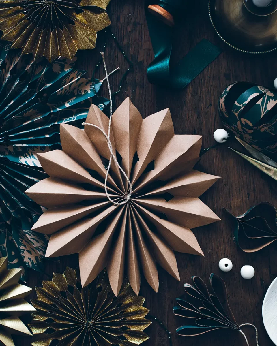 etoile noel papier kraft diy