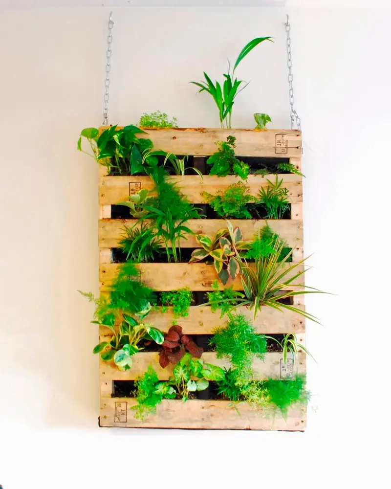 jardin mural diy palette bois