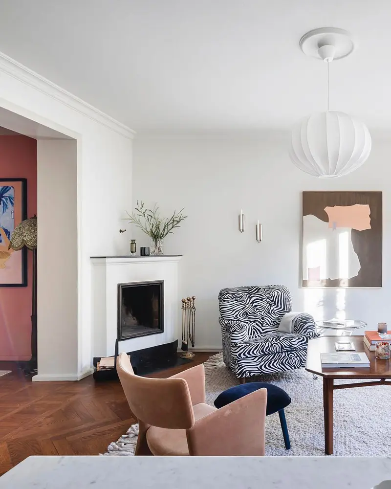 deco appartement vintage terracotta salon