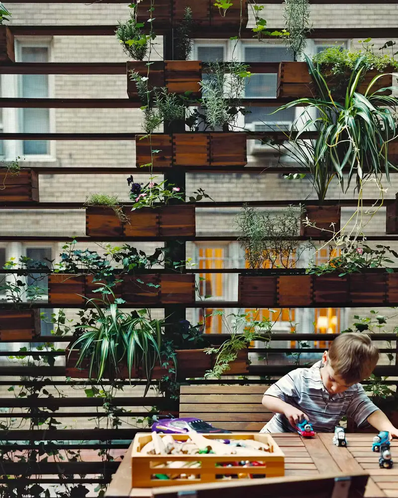 jardin mural diy caisse bois