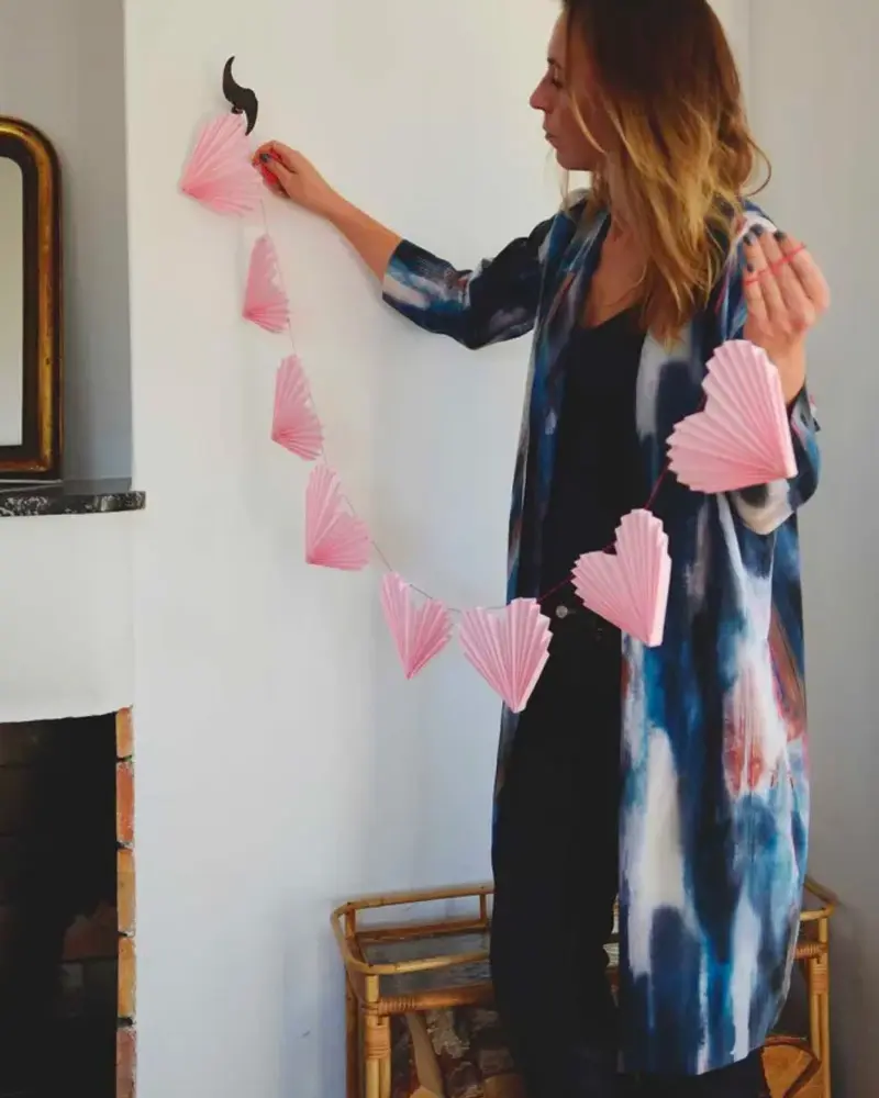 guirlande coeur papier diy saint valentin